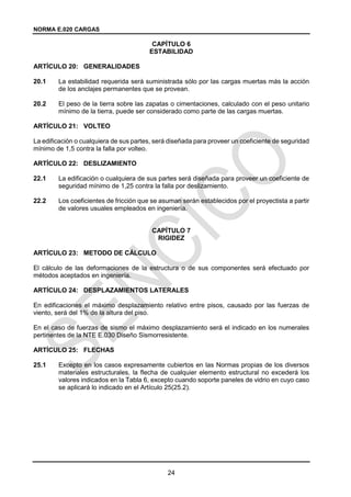 Norma e.020 cargas | PDF