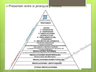  Presentan entre si jerarquía y niveles
 