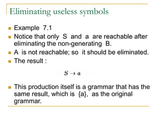 Normal-forms-for-Context-Free-Grammars.ppt