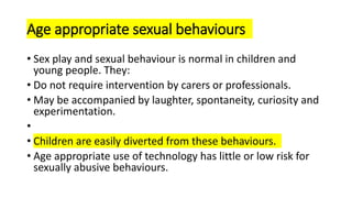 Normal and abnormal behavioural sexual development in childhood ...