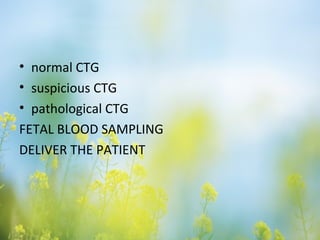 Pathologic Ctg Normal and abnormal labour | PPT