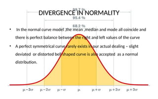 NORMAL CURVE in biostatistics and application | PPTX