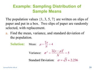 Normal distribution and sampling distribution | PPTX