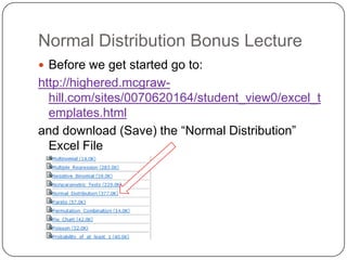 Normal Distribution With Excel | PPTX