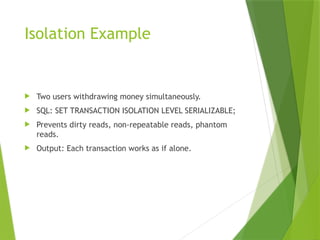 Repeatable Read Isolation Level Example Images Normal forms and ACID Pr0perties in DBMS | PPTX