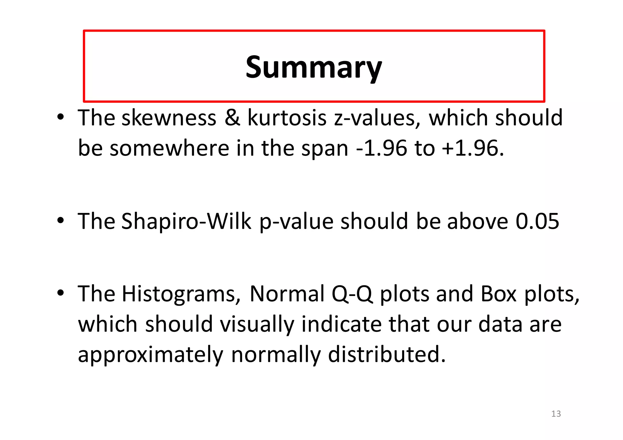 Normality tests | PDF