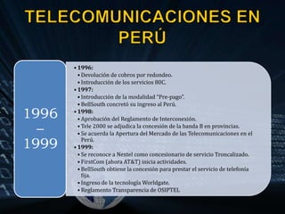 TELECOMUNICACIONES EN PERÚ 