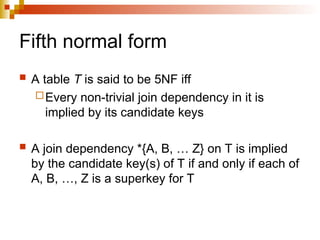 PPT on normalzation the general topic needed for any one learning RDBMS ...