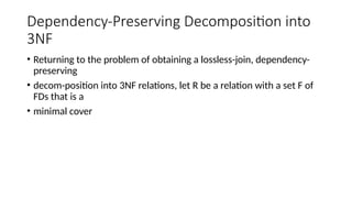 Advanced Database Normalization: BCNF and 3NF Decomposition Algorithms ...