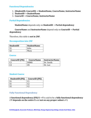Database Normalization and Functional Dependencies | PDF