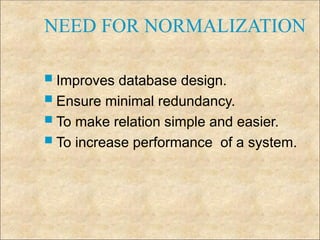 NORMALIZATION, Need for normalization-34slides.PPT