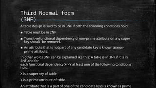 Four Types of Normalization in DBMS Explained | PPTX