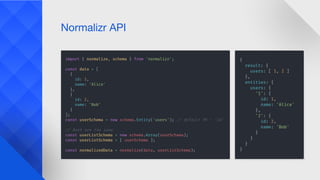 Normalizr API
 