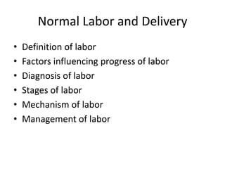 Normal labor | PPTX