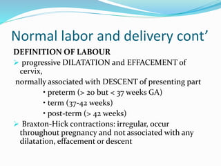 Normal labor | PPTX