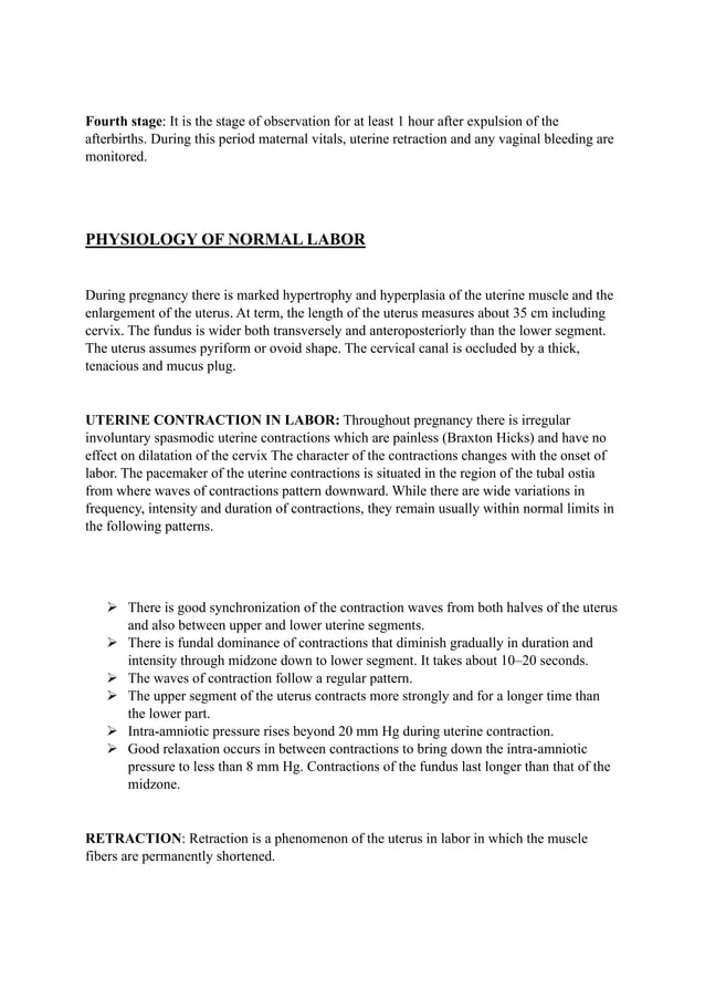 Normal labor a presentation by medicos pdf
