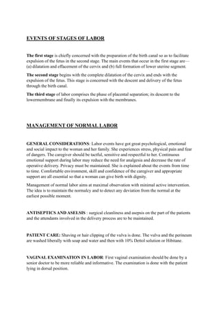 Normal Labor , a presentation by medicos | PDF