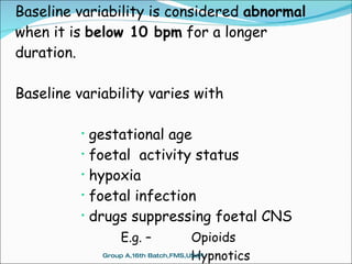 Baseline Variability Definition Normal Labour | PPT