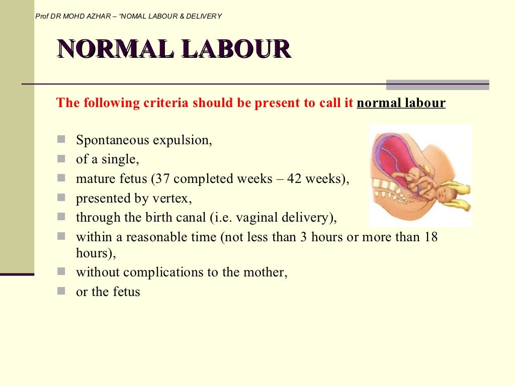 Normal labour and delivery