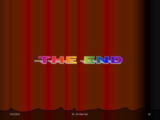 7/31/2012   Dr. Yin Moe Han   30
 