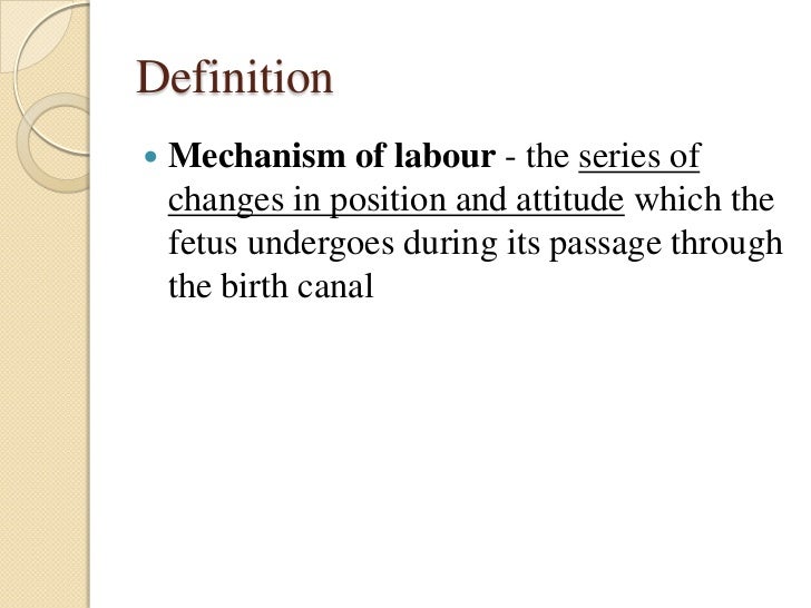 Normal mechanism of labour