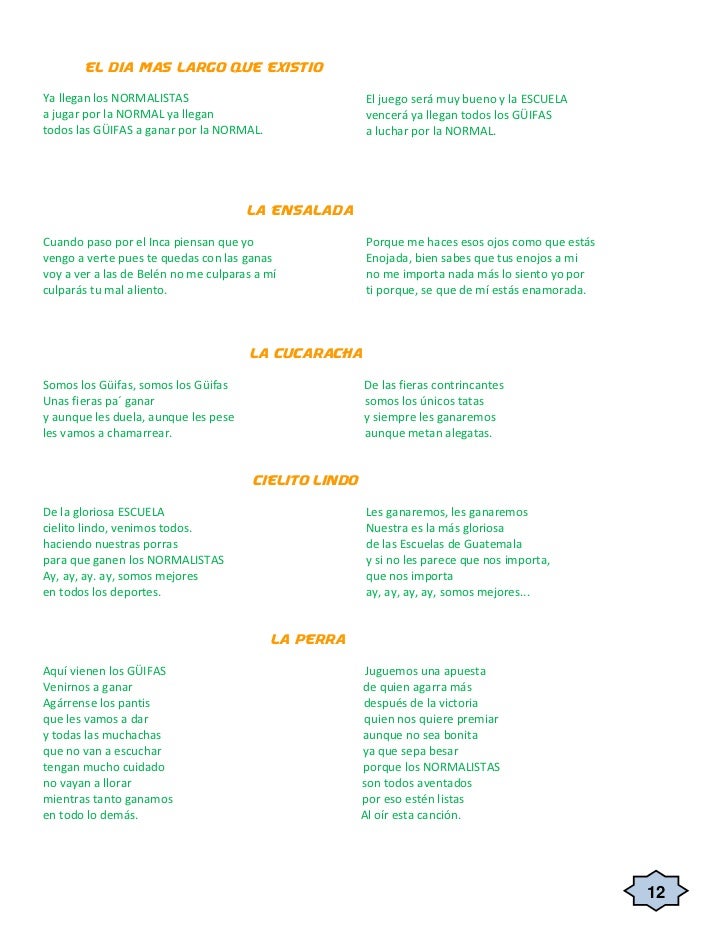 HISTORIA, CANCIONERO POPULAR Y DE PORRAS GÜIFAS