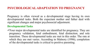 Normal Developmental Adjustment Normal pregnancy notes | PPTX