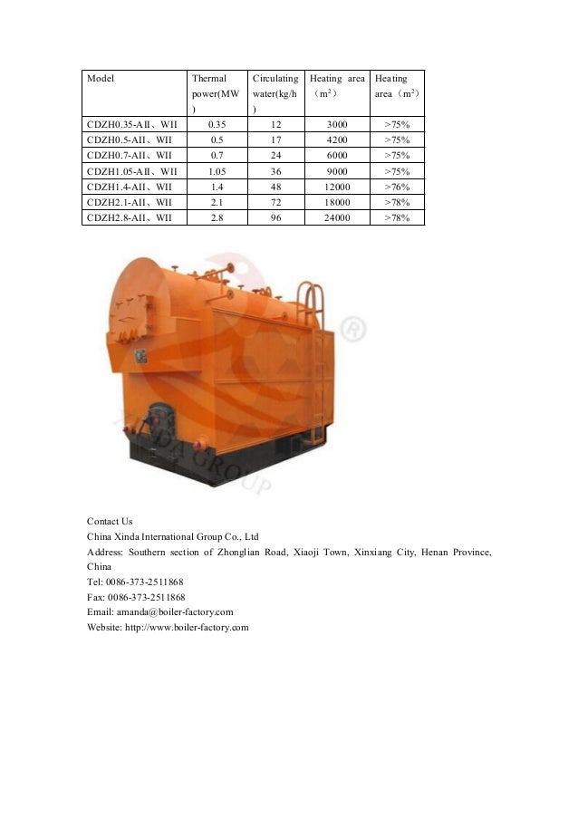 Normal pressure hot water boiler