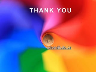 A D D I T I O N A L I N F O R M A T I O N
www.mycareerflow.com
Website site is open until March 20, 2017
Key: w1wiqc0
Contact info: norman.amundson@ubc.ca
Resources:
www.ergoncommunications.com
“Active Engagement”
 