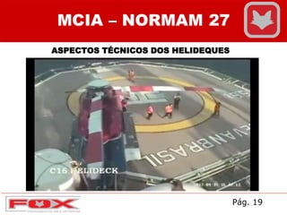 ASPECTOS TÉCNICOS DOS HELIDEQUES
Pág. 19
 