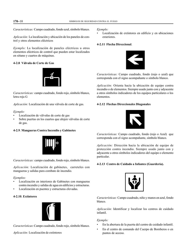 Simbolo Contra Norma nfpa 170 simbolos de seguridad contra fuegos | PDF