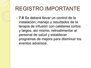 Norma oficial mexicana 022 terapia intravenosa