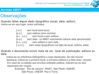 Local E Data Normas ABNT | PPT