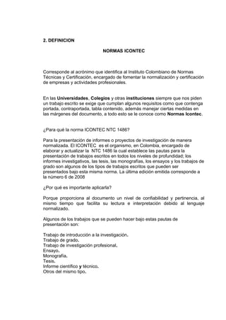 Normas icontec | DOC