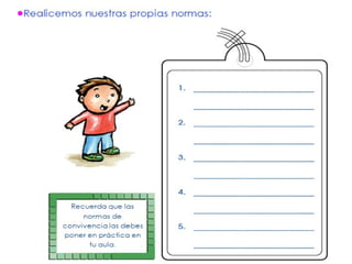 NORMAS Y REGLAS DE CONVIVENCIA Y VALORES EN AULA | PPTX