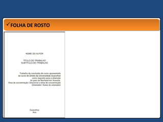 FOLHA DE ROSTOFOLHA DE ROSTO
 