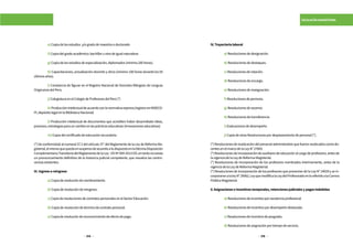 314 315
ESCALAFÓN MAGISTERIAL
	 e)Copiadelosestudios y/ogradodemaestríaodoctorado
	 f)Copiadelgradoacadémico:bachilleruotrodeigualnaturaleza
	 g)Copiadelosestudiosdeespecialización,diplomados(mínima200horas).
	 h) Capacitaciones, actualización docente y otros (mínimo 100 horas durante los 05
últimosaños).
	 i) Constancia de figurar en el Registro Nacional de Docentes Bilingües de Lenguas
OriginariasdelPerú.
	 j)ColegiaturaenelColegiodeProfesoresdelPerú(*)
	 k)Producciónintelectualdeacuerdoconlanormativaexpresa(registroenINDECO-
PI,depósitolegalenlaBibliotecaNacional)
	 l) Producción intelectual de documentos que acrediten haber desarrollado ideas,
procesos,estrategiasparauncambioenlasprácticaseducativas(innovacioneseducativas)
	 m)Copiadelcertificadodeeducaciónsecundaria
(*) De conformidad al numeral 37.2 del artículo 37° del Reglamento de la Ley de Reforma Ma-
gisterial,elmismoquequedaensuspensodeacuerdoalodispuestoenlaDécimaDisposición
ComplementariaTransitoriadelReglamentodelaLey-DSNº004-2013-ED,entantonoexista
un pronunciamiento definitivo de la instancia judicial competente, que resuelva las contro-
versiasexistentes.
III.Ingresooreingreso
	 a)Copiaderesolucióndenombramiento.
	 b)Copiaderesolucióndereingreso.
	 c)CopiaderesolucionesdecontratospersonalesenelSectorEducación.
	 d)Copiaderesolucióndetérminodecontratopersonal.
	 e)Copiaderesolucióndereconocimientodeefectodepago.
IV.Trayectorialaboral
	 a)Resolucionesdedesignación.
	 b)Resolucionesdedestaques.
	 c)Resolucionesderotación.
	 d)Resolucionesdeencargo.
	 e)Resolucionesdereasignación.
	 f)Resolucionesdepermuta.
	 g)Resolucionesdeascenso
	 h)Resolucionesdetransferencia
	 i)Evaluacionesdedesempeño.
	 j)CopiadeotrasResolucionespordesplazamientodepersonal(*).
(*)Resolucionesdereubicacióndelpersonaladministrativoquefueronreubicadoscomodo-
centesenelmarcodelaLeyN°27803.
(*)Resolucionesdeincorporacióndeauxiliaresdeeducaciónalcargodeprofesores,antesde
lavigenciadelaLeydeReformaMagisterial.
(*) Resoluciones de Incorporación de los profesores nombrados interinamente, antes de la
vigenciadelaLeydeReformaMagisterial.
(*) Resoluciones de incorporación de los profesores que provenían de la Ley N° 24029 y se in-
corporaronalaleyN°29062,LeyquemodificalaLeydelProfesoradoenloreferidoalaCarrera
PúblicaMagisterial.
V.Asignacioneseincentivostemporales,retencionesjudicialesypagosindebidos
	 a)Resolucionesdeincentivoporexcelenciaprofesional.
	 b)Resolucionesdeincentivopordesempeñodestacado.
	 c)Resolucionesdeincentivodeposgrado.
	 d)Resolucionesdeasignaciónportiempodeservicio.
 