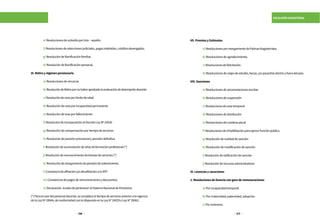 316 317
ESCALAFÓN MAGISTERIAL
	 e)Resolucionesdesubsidioporluto–sepelio.
	 f)Resolucionesderetencionesjudiciales,pagosindebidos,créditosdevengados.
	 g)ResolucióndeBonificaciónfamiliar.
	 h)ResolucióndeBonificaciónpersonal.
VI.Retiroyrégimenpensionario
	 a)Resolucionesderenuncia
	 b)ResolucióndeRetiropornohaberaprobadolaevaluacióndedesempeñodocente.
	 c)Resolucióndeceseporlímitedeedad
	 d)Resolucióndeceseporincapacidadpermanente
	 e)Resolucióndeceseporfallecimiento
	 f)ResolucióndeincorporaciónalDecretoLeyNº20530
	 g)Resolucióndecompensaciónportiempodeservicios
	 h)Resolucióndepensiónprovisionalypensióndefinitiva
	 i)Resolucióndeacumulacióndeañosdeformaciónprofesional(*)
	 j)Resolucióndereconocimientodetiempodeservicios(*)
	 k)Resolucióndeotorgamientodepensióndesobreviviente.
	 l)Constanciadeafiliacióny/odesafiliaciónalaAFP.
	 m)Constanciasdepagosderemuneracionesydescuentos.
	 n)DeclaraciónJuradadeperteneceralSistemaNacionaldePensiones
(*)Paraelcasodelpersonaldocente,seconsideraeltiempodeserviciosanterioralavigencia
delaLeyNº29944,deconformidadconlodispuestoenlaLeyN°24029oLeyN°29062.
VII.PremiosyEstímulos
	 a)ResolucionesporotorgamientodePalmasMagisteriales.
	 b)Resolucionesdeagradecimiento.
	 c)Resolucionesdefelicitación.
	 d)Resolucionesdeviajesdeestudio,becas,y/opasantíasdentroyfueradelpaís.
VIII.Sanciones
	 a)Resolucionesdeamonestacionesescritas
	 b)Resolucionesdesuspensión
	 c)Resolucionesdecesetemporal
	 d)Resolucionesdedestitución
	 e)Resolucionesdecondenapenal
	 f)Resolucionesdeinhabilitaciónparaejercerfunciónpública
	 g)Resolucióndenulidaddesanción
	 h)Resolucióndemodificacióndesanción
	 i)Resoluciónderatificacióndesanción
	 j)Resoluciónderecursosadministrativos
IX.Licenciasyvacaciones
1.Resolucionesdelicenciacongocederemuneraciones
	 a)Porincapacidadtemporal.
	 b)Pormaternidad,paternidad,adopción.
	 c)Porsiniestros.
 