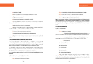 402 403
AUXILIAR DE EDUCACIÓN
	 a.PlanAnualdetrabajo
	b.CopiadelasNóminasdematrículadelosestudiantesasucargo
	c.ReglamentoInternodelaIE
	 d.Documentoconindicacióndesusdeberesyfunciones
	 e. Cuaderno de ficha de consejería y seguimiento a los estudiantes con problemas
deconvivenciaescolar.
	 f.Registrodeasistenciadiariadelosestudiantes.
	 g. Registro o acervo documentario de informes emitidos y recibidos de atención a
lospadresdefamiliaenasuntosdeasistenciayactitudesdesushijos.
	 h.Horariodeclasesdelosestudiantesyprofesores.
	 i.Cronogramadecharlasparaestudiantesy/opadresdefamilia.
	 j. Registro de la labor diaria que realiza en atención a los estudiantes y padres de
familia.
4.DELAJORNADALABORAL,TARDANZASEINASISTENCIAS
4.1. La jornada laboral de los Auxiliares de Educación es de seis (6) horas diarias o treinta (30)
horas cronológicas, de lunes a viernes, debiendo establecerse dentro del turno de funciona-
miento de la IE. El director de la IE establece anualmente el horario de ingreso y salida del
AuxiliardeEducacióndentrodesujornadalaboralatravésdelReglamentoInterno.
4.2. Los auxiliares de educación que realicen actividades escolares durante los días feriados,
sábadosodomingos;debidamenteautorizadas;tienenderechoaunacompensaciónhoraria
quesepuedeefectivizarenlasvacacionesdelosescolaresdemedioaño.
4.3.LatardanzaeselingresodelAuxiliardeEducaciónalcentrodetrabajodespuésdelahora
establecida.
4.4.Seconsideracomoinasistenciaalcentrodelabores:
	 4.4.1.Lanoconcurrenciaalcentrodelabores.
	 4.4.2.Nodesempeñarfuncioneshabiendoconcurridoalcentrodetrabajo.
	 4.4.3.Elretiroantesdelahoradesalidasinladebidajustificación.
	 4.4.4.Noregistrarelingresoy/osalidasinjustificación.
4.5. Los descuentos por tardanzas se efectúan en función al factor hora/minuto de acuerdo
a la jornada de trabajo. Los descuentos por inasistencia se efectúan en función a la treintava
partedelingresomensualporcadadíanolaborado.Lainasistenciadecincodíascalendarios
seincluyeelsábadoydomingo,sinperjuiciodelaresponsabilidadadministrativacorrespon-
diente.
5.DELOSDESPLAZAMIENTOS
5.1.DELAREASIGNACIÓN
	
	 5.1.1.Reasignaciónycausales
		a. La reasignación es el desplazamiento del Auxiliar de Educación de la
plazadelacualestitularaotraplazaorgánicavacantedelmismonivelymodalidadeducativa.
		b. Es de carácter definitivo y equivale al término de la función en la enti-
daddeorigenyelinicioenlaentidaddedestino,sininterrupcióndelvínculolaboral.
		c.Lascausalesson:
	 c.1.Porrazonesdesalud.
	 c.2.Interéspersonal.
	 c.3.Unidadfamiliar.
	 c.4.Racionalización
	 c.5.Situacionesdeemergencia.
	 d. No pueden solicitar reasignación, por ninguna causal, los Auxiliares de Educa-
ción comprendidos en procesos administrativos disciplinarios, los que estén cumpliendo
sanciónadministrativa,enusodelicencia,losqueestánenprocesoderacionalización,nilos
declaradosexcedentesenprocesosderacionalización.
 