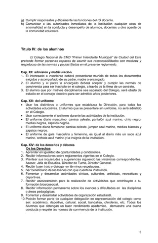 Normas de Convivencia Institucional