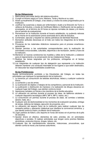 Normas de Convivencia Institucional