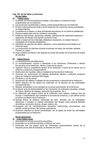 Normas de Convivencia Institucional