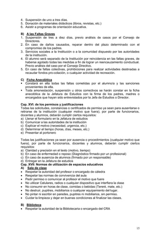 Normas de Convivencia Institucional