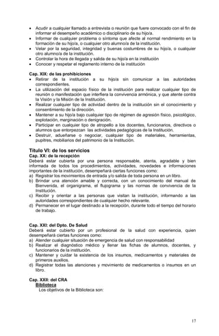 Normas de Convivencia Institucional