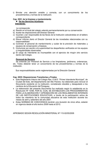 Normas de Convivencia Institucional