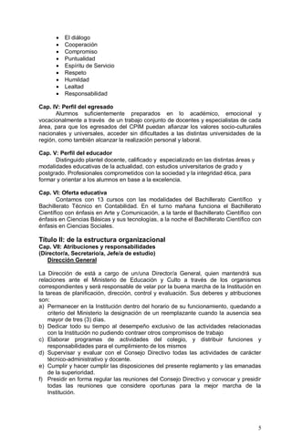 Normas de Convivencia Institucional