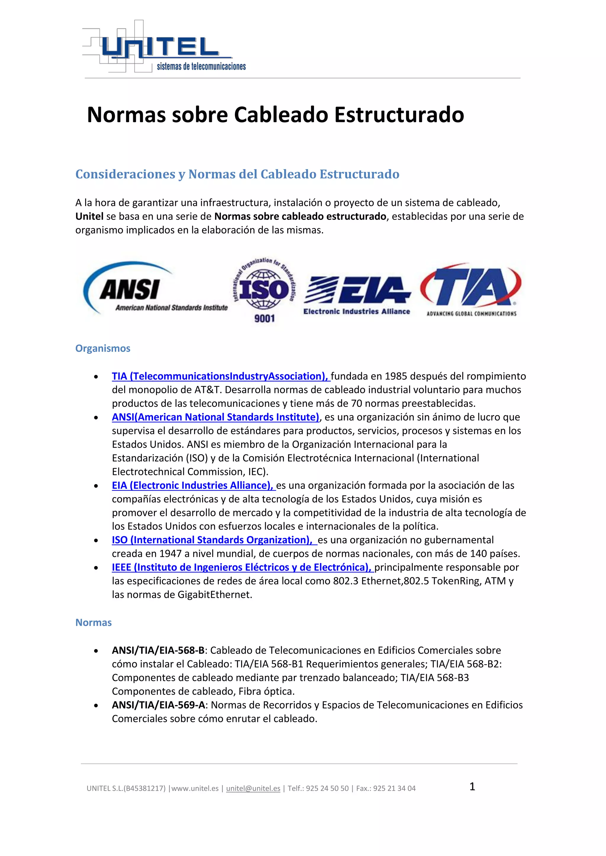 Normas sobre Cableado Estructurado | PDF | Computer Networking | Computing
