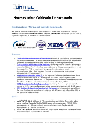 Normas sobre Cableado Estructurado | PDF | Computer Networking | Computing