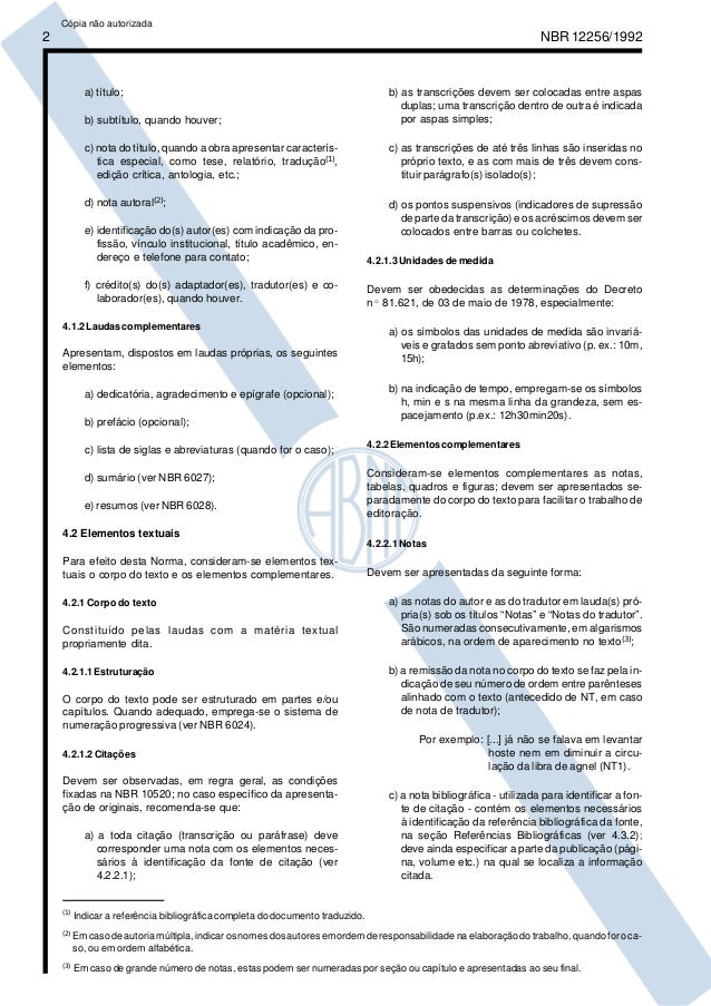 Norma ABNT 12256 Norma ABNT 12256