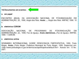 Dicas de normas ABNT para trabalho de conclusão de curso | PPT